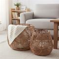 Cesta in rattan Ø40H40 in set di 2 