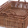 Vassoio in rattan naturale 50X35H13 in set di 3