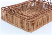 Vassoio in rattan naturale 50X35H13 in set di 3