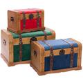 Baule in mdf e velluto 50x30H30 in set di 3