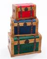 Baule in mdf e velluto 50x30H30 in set di 3