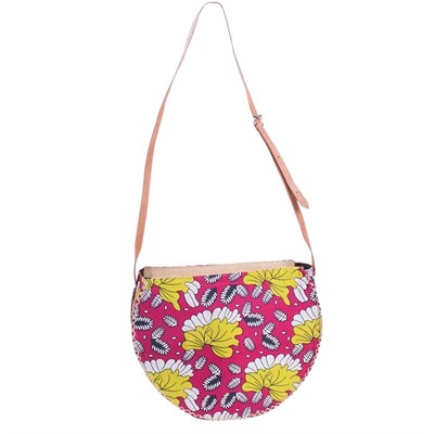 Borsa a tracolla in rafia e legno in colori assortiti 33x10H28
