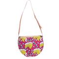 Borsa a tracolla in rafia e legno in colori assortiti 33x10H28