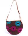 Borsa a tracolla in rafia e legno in colori assortiti 33x10H28