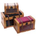 Baule in mdf e velluto 50x30H30 in set di 3