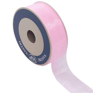 Nastro di organza rosa 40x50 mt
