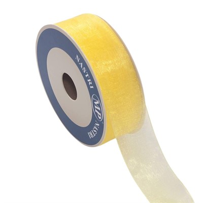 Nastro di organza gialla 40x50  mt