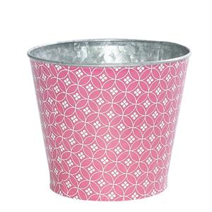 Portavaso rosa in latta Ø13,5H11,5 