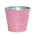 Portavaso rosa in latta Ø13,5H11,5 