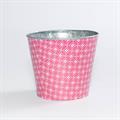 Portavaso rosa in latta Ø13,5H11,5 