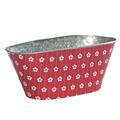 Vaschetta ovale rossa in latta 25x12,5H10,5 