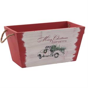 Cassetta rossa in abete 28x14H12 