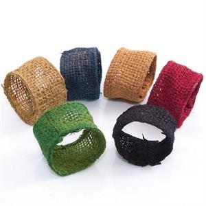 Portatovaglioli in juta in confezione da 6 