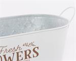 Vaschetta ovale in latta Flowers 33X16H14