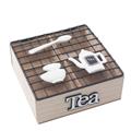 Scatola in abete e metallo Tea 17X17H8