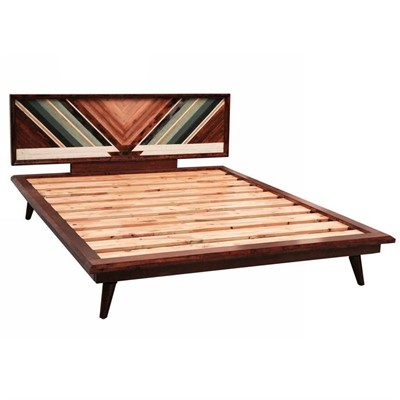 Letto matrimoniale in acacia Mito 178x218H92 