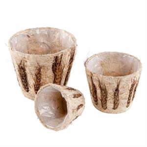 Portavaso in fibre naturali  Ø18 in set di 3 