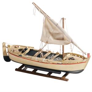 Barca decorativa in legno 45x20H31