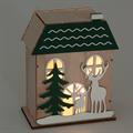 Cassetta verde in compensato con led 12X7H15