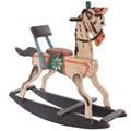 Cavallo a dondolo in legno di teak 88x38H75