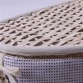 Baule semirotondo in bambù bianco 68x42H43 in set di 3 
