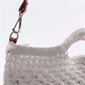 Borsa a tracolla bianca con frange 37x25 