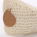 Borsa bianca in fibre naturali con catena 30x15 