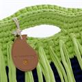 Borsa bicolor con frangia 36x26 