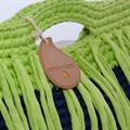 Borsa bicolor con frangia 36x26 