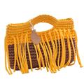 Borsa bicolor con frangia 36x26 