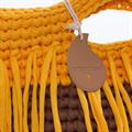Borsa bicolor con frangia 36x26 