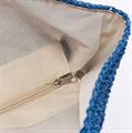 Borsa in fibre naturali blu 48x40