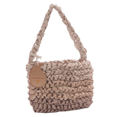 Borsa in poliestere tortora sfumato 20x16