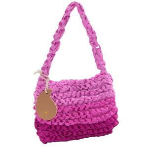 Borsa in poliestere rosa sfumato 20x16