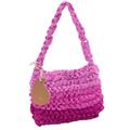Borsa in poliestere rosa sfumato 20x16