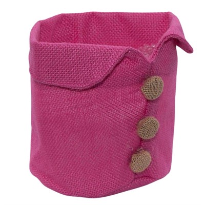 Coprivaso fucsia in juta Ø15H12