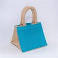 Borsina turchese in juta 16x16H14