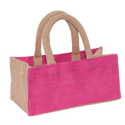 Borsina fucsia in juta 21x11H10 