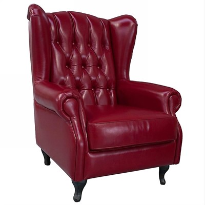 Poltrona in vera pelle Bergère 84x92H106