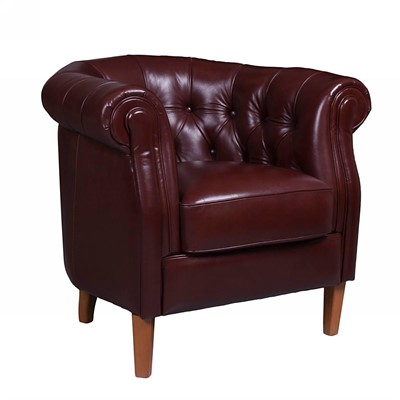 Poltrona in vera pelle Chesterina 85x78H75