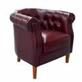 Poltrona in vera pelle Chesterina 85x78H75