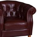 Poltrona in vera pelle Chesterina 85x78H75