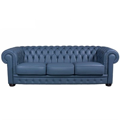 Divano in vera pelle Chester Boston 228x95H80
