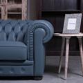 Divano in vera pelle Chester Boston 228x95H80