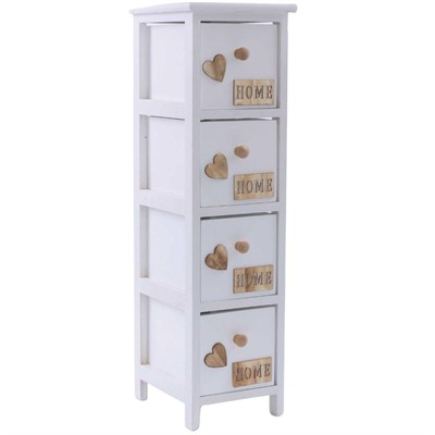 Cassettiera bianca in abete 22x26H77
