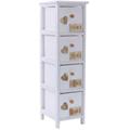 Cassettiera bianca in abete 22x26H77
