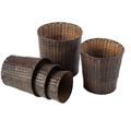 Cesto in polyrattan Ø37H37 in set di 5 