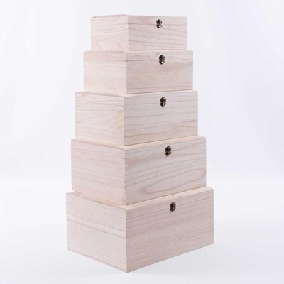 Baule per decoupage 40x31H20 in set di 5 