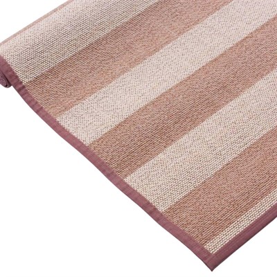 Tappeto in bambù a righe nocciola e naturali 150x210