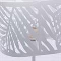 Lampada da tavolo in metallo bianco e legno 18x12H25